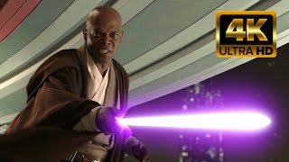 Star Wars Revenge of the Sith 2005  Mace Windu vs Palpatine  4k [upl. by Nivloc]