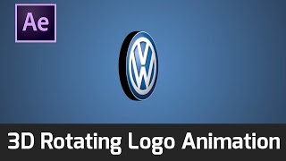 3D Rotating Logo Animation  After Effect Simple Tutorial [upl. by Diva381]