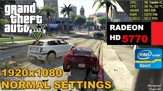 HD 5770  6770 1GB  GTA V  1080p Normal Low Settings [upl. by Edmea535]