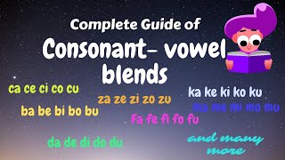 CONSONANT AND VOWEL BLENDS  COMPLETE GUIDE AZ ENGLISH PHONICS [upl. by Cutlor277]