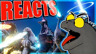 Godzilla Reacts To EVOLUTION of GODZILLAS ATOMIC BREATH Comparison 19542021 [upl. by Asyar773]