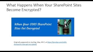 When Your SharePoint Sites Get Encrypted [upl. by Suravaj551]