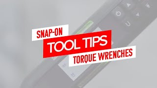 Snapon Torque Wrench  Snapon Tool Tips [upl. by Atinram]