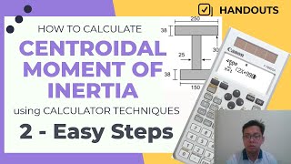 CANON F789SGA Calculator Techniques 1  Centroidal Moment of Inertia [upl. by Gage457]