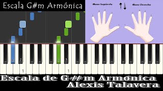 Escala de Gm Armónica Piano [upl. by Airdnua]