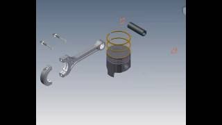 Piston amp Connecting Rod Animation [upl. by Ahcire]