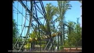 Double Loop Roller Coaster Geauga Lake 1993 amp1997 [upl. by Le733]