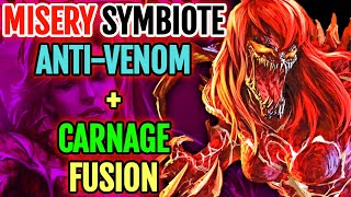 Misery Symbiote Origin  Terrifying Fusion Of Carnage And Venom Symbiote Who Took Over Liz Allan [upl. by Irem74]