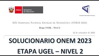 Examen ONEM 2023  Nivel 2  Etapa UGEL [upl. by Hendrick234]