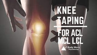 Newcastle Physio demonstrates Knee Taping for ACLMCLLCL [upl. by Eloc]