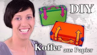 Koffer aus Papier  Bastelanleitung [upl. by Sabec]