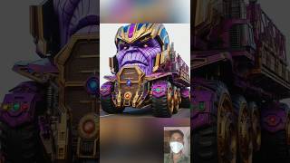 ROBOTIC TRUCK 🚒 kiska best hai 🤯 Avengers vs thanos 😎spidermanviralshortsaiavengers [upl. by Aynatahs]