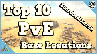 TOP 10 PvE Base Locations  Scorched Earth  Ark Survival Evolved [upl. by Eemiaj]