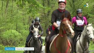 Pays basque  un ultratrail à cheval autour du lac de SaintPée [upl. by Welles]