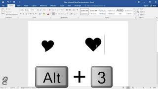 How to type heart symbol in Word [upl. by Akeit107]