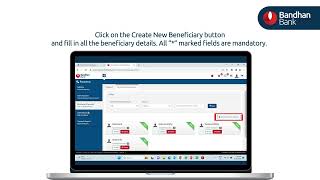 Add Beneficiary  Corporate Internet Banking  Bandhan Bank [upl. by Ajed]