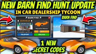 New Barn Find Hunt Update In Car Dealership Tycoon  Barn Find Hunt  Car Dealership Tycoon [upl. by Buxton957]