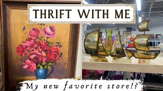 THRIFT WITH ME for HOME DECOR  Thrift amp Haul  New Favorite Thrift Store [upl. by Bunting952]