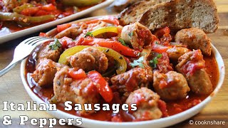 One Pan Italian Sausage and Peppers in 30 Minutes [upl. by Naujal51]