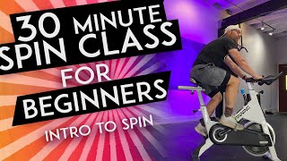 30 MINUTE SPIN CLASS for BEGINNERS  Complete Set up amp Workout [upl. by Kellia]