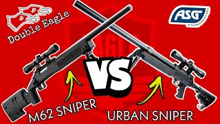 AIRSOFT SNIPER COMPARISON REVIEW AND TEST WITH HUMAN TARGET [upl. by Monteria]