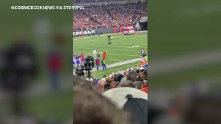 Bills player Damar Hamlin rushed off field in ambulance after CPR [upl. by Kwabena]