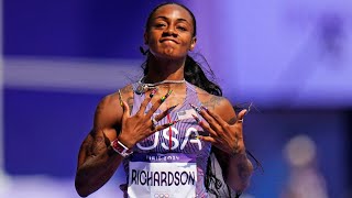 ShaCarri Richardson makes Olympics debut [upl. by Fitzhugh]