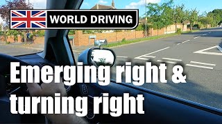 How To Emerge Right at Junctions amp Turning Right UK Driving Lesson [upl. by Winterbottom]