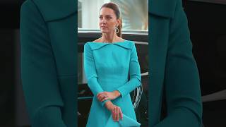 Catherine in aquamarine dress and turquoise earrings for Bahamas arrival in 2022 🩵 [upl. by Jennings]