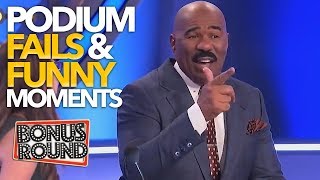 EPIC PODIUM Family Feud Fails amp Funny Moments With Steve Harvey [upl. by Anoy390]