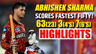 SRH vs MI Abhishek Sharma Scores 50 in 16 Balls amp Breaks Record for Fastest Fifty Watch Highlights [upl. by Hayes]