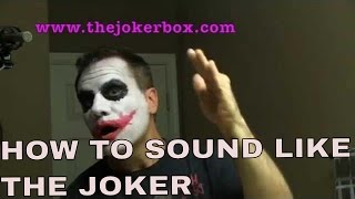 Heath Ledger joker voice impression tutorial how to sound like the joker [upl. by Gerdy949]