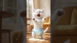 Kitten Possessed 😱Devil cat when Home Alone😿 cat cute ai catlover catvideos cutecat aiimages [upl. by Bartie]