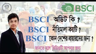 BSCI  BSCI Audit কি  BSCI অডিট নীতিমালা BSCI Certificate  NigarBD [upl. by Anivle]