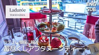 ラデュレ銀座三越本店のアフタヌーンティー｜夢のイチゴづくし｜メニュー全紹介 [upl. by Alleber185]