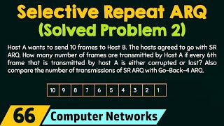 Selective Repeat ARQ Solved Problem 2 [upl. by Claus]