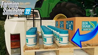 How to use bonsilage silage additive  FARMING SIMULATOR 22 [upl. by Atalee]