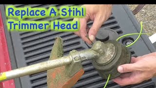 How to load string in a stihl string trimmer Stihl fs 56 RCE [upl. by Zebapda494]