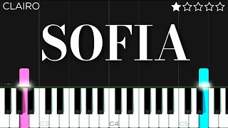 Clairo  Sofia  EASY Piano Tutorial [upl. by Lesde]