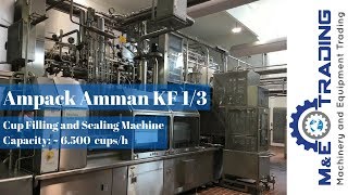 Used Ampack Ammann KF 14 Cup Filling and Sealing Machine For SALE [upl. by Gracye105]