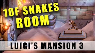 Luigis Mansion 3 10F Snake Room puzzle  Floor 10 Tomb Suites Snakes Room [upl. by Niatsirt]