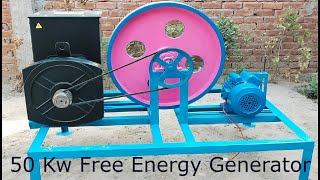 How To Make 50kw Free Energy Generator From 50kw Alternator And 5 hp 2850 Rpm Induction Motor [upl. by Rorie80]