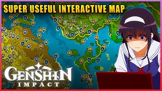 Genshin Impact ▼ Super Useful Interactive Map  All Anemoculus amp Geoculus Locations [upl. by Breech362]