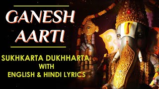 Sukhkarta Dukhharta with English and Hindi Lyrics  Shankar Mahadevan  Ganesh Aarti  Sainma Guru [upl. by Sidoney]