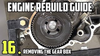 Gearbox removal amp disassembly  Vespa LML Engine rebuild tutorial Part 16 [upl. by Enylodnewg]