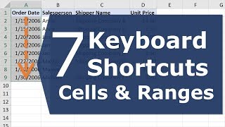 7 Keyboard Shortcuts For Quickly Selecting Cells And Ranges In Excel [upl. by Atenik875]