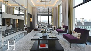 Touring a £17000000 London Penthouse in Belvedere Gardens Southbank Place [upl. by Leor122]