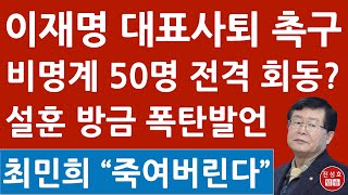 긴급 설훈 방금 YTN 나와 quot이재명 징역형 선고quot 충격 발언 당 대표 의원직 사퇴 최민희 난리났다 배승희 경악 진성호의 융단폭격 [upl. by Pepita]