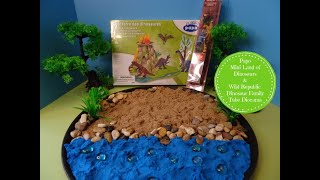 Papo Mini Land of Dinosaurs amp Wild Republic Dinosaur Family Nature Tube Small World Tray Diorama [upl. by Lura749]