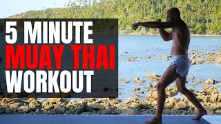 5 Minute Muay Thai Shadow Boxing Workout At Home Follow Along [upl. by Godiva]